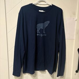 Columbia Wolf Graphic Long Sleeve Tee – Outdoorsy Minimal Streetwear 2XL